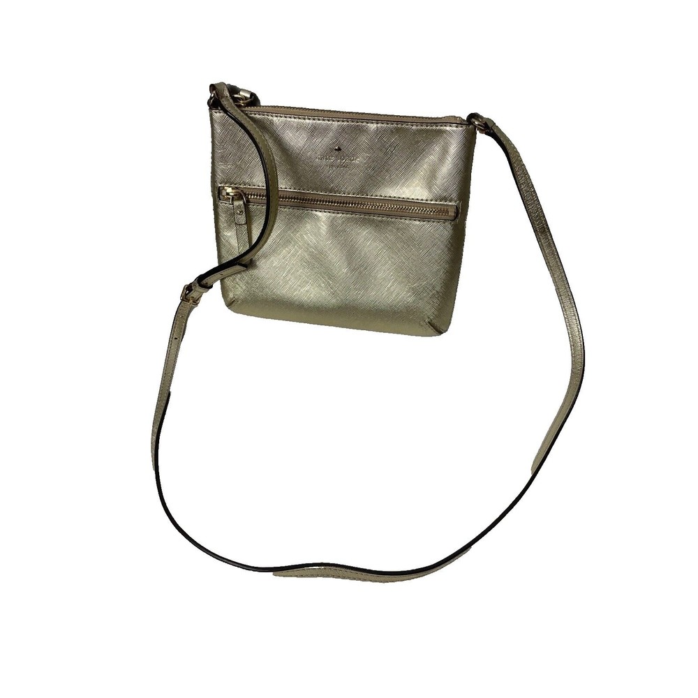 Kate Spade New York Cedar Street Tenley Crossbody Shoulder Bag Gold Saffiano